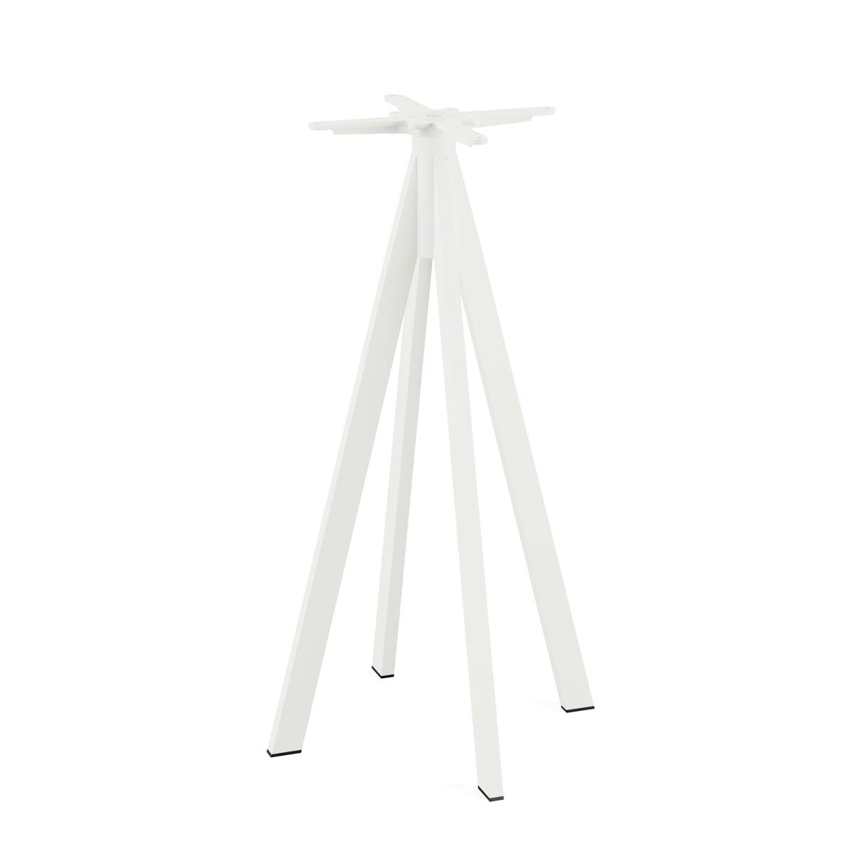 Infinity Statafel wit frame + Moonstone HPL Ø70 cm
