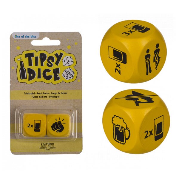Drank dobbelstenen - Drankspel - Tipsy Dice - Set van 2 Drank dobbelstenen - Drankspel - Tipsy Dice - Set van 2
