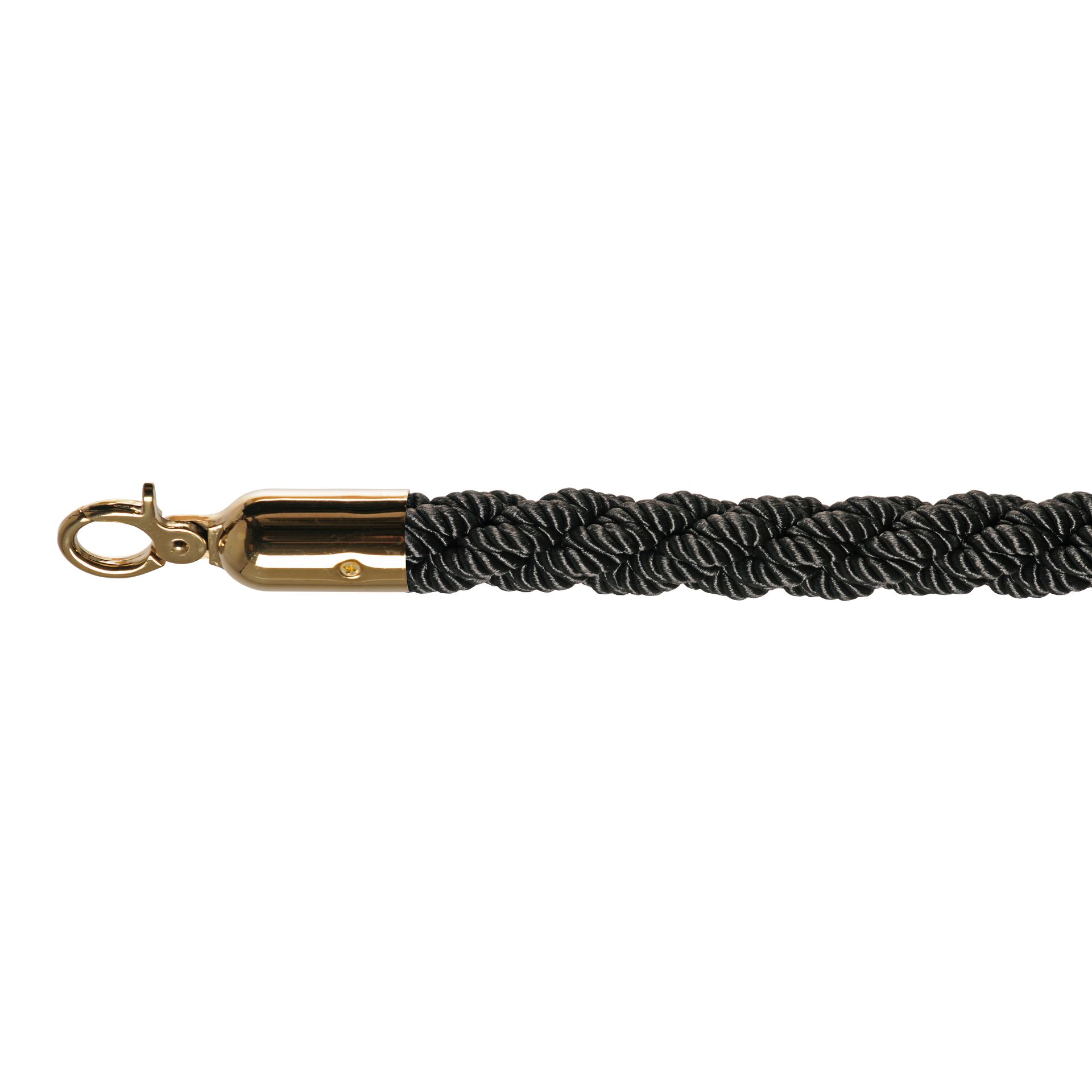 Luxury Afzetkoord zwart, messing, Ø 3cm, lengte 157 cm, 10102BB