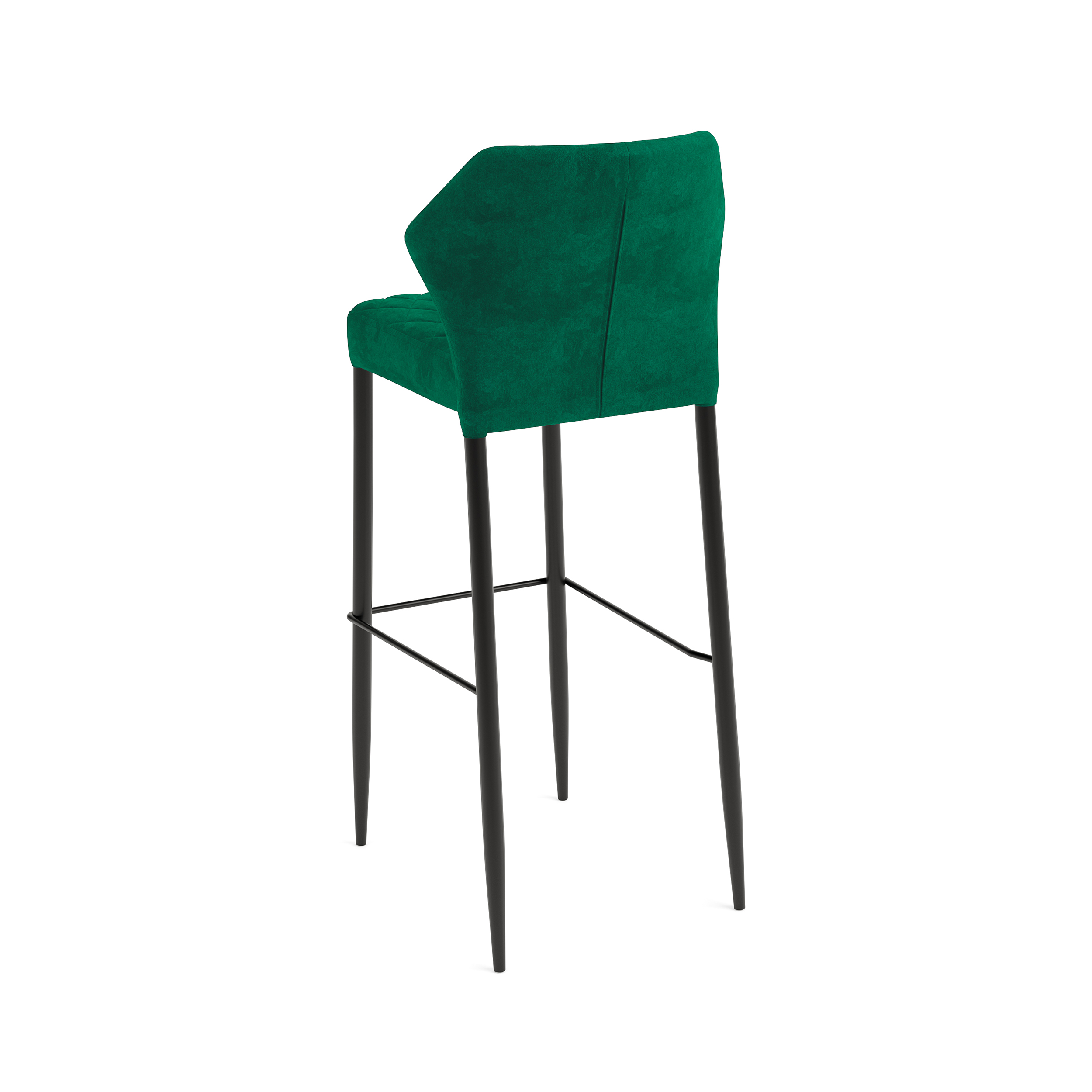 Louis Stapelbare barkruk groen, velvet gestoffeerd, brandvertragend, 50x47x105cm (LxBxH), 52102