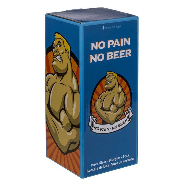 Bierglas - No Pain No Beer - Halter - Dumbbell
