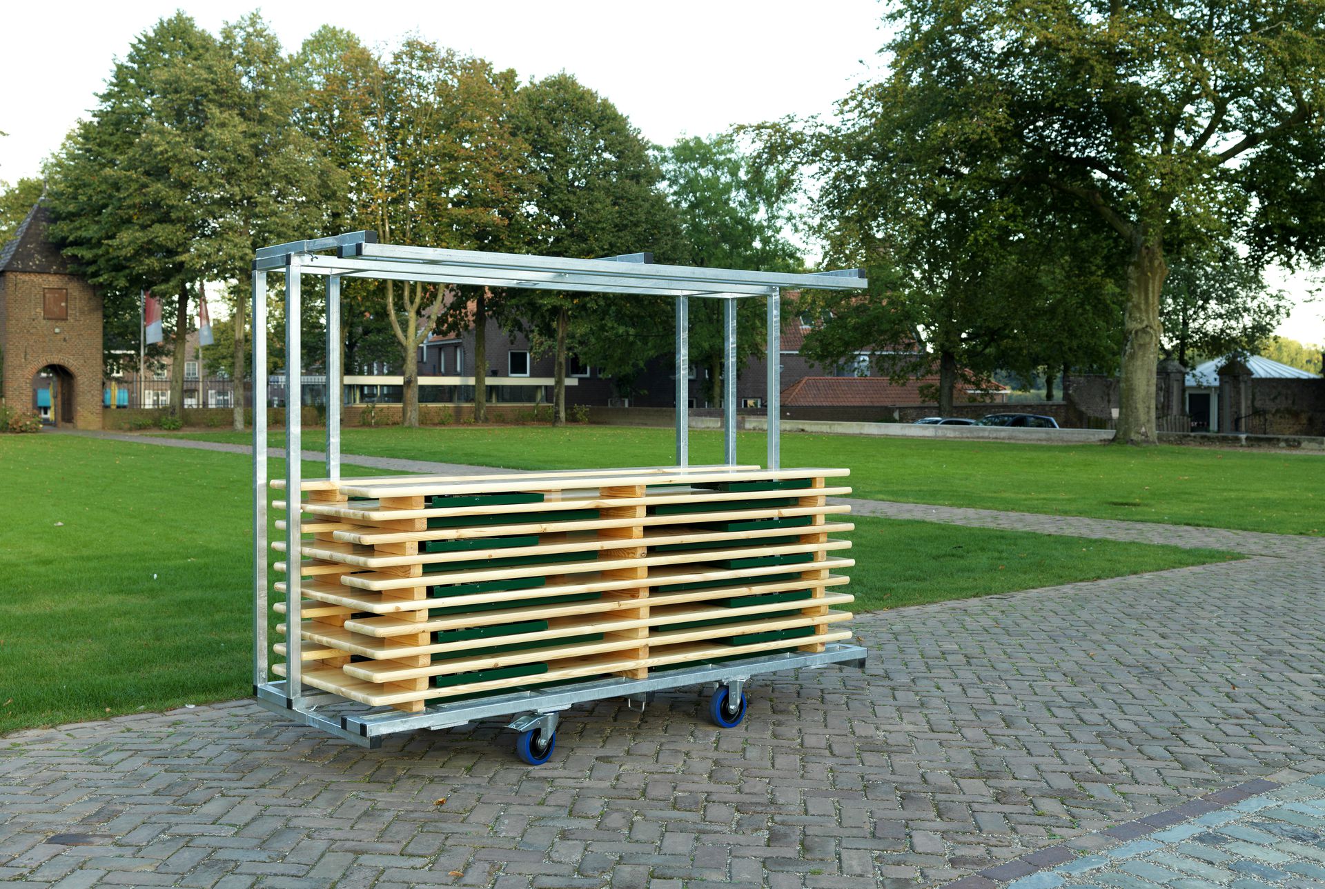 Bierset Trolley Professional, voor 10 complete biersets, 231,5x59-89x180,5cm (LxBxH), T90810