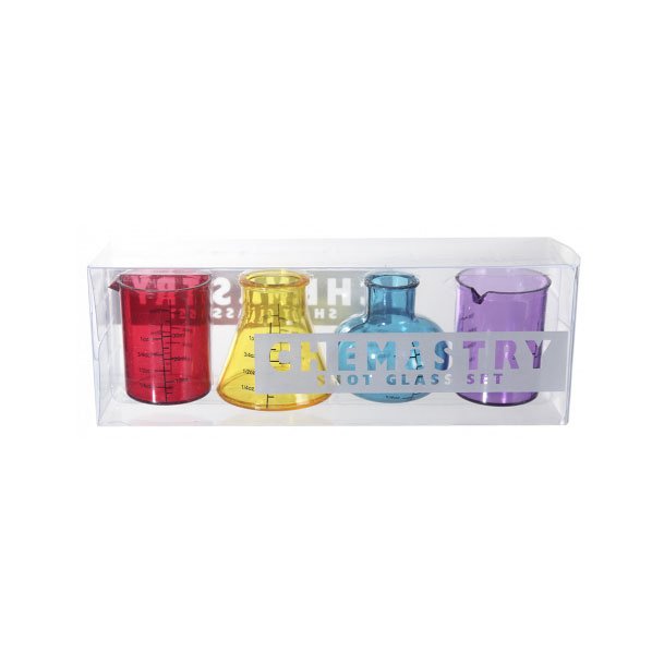 Scheikunde Shotglazen - Set van 4 - 50ml