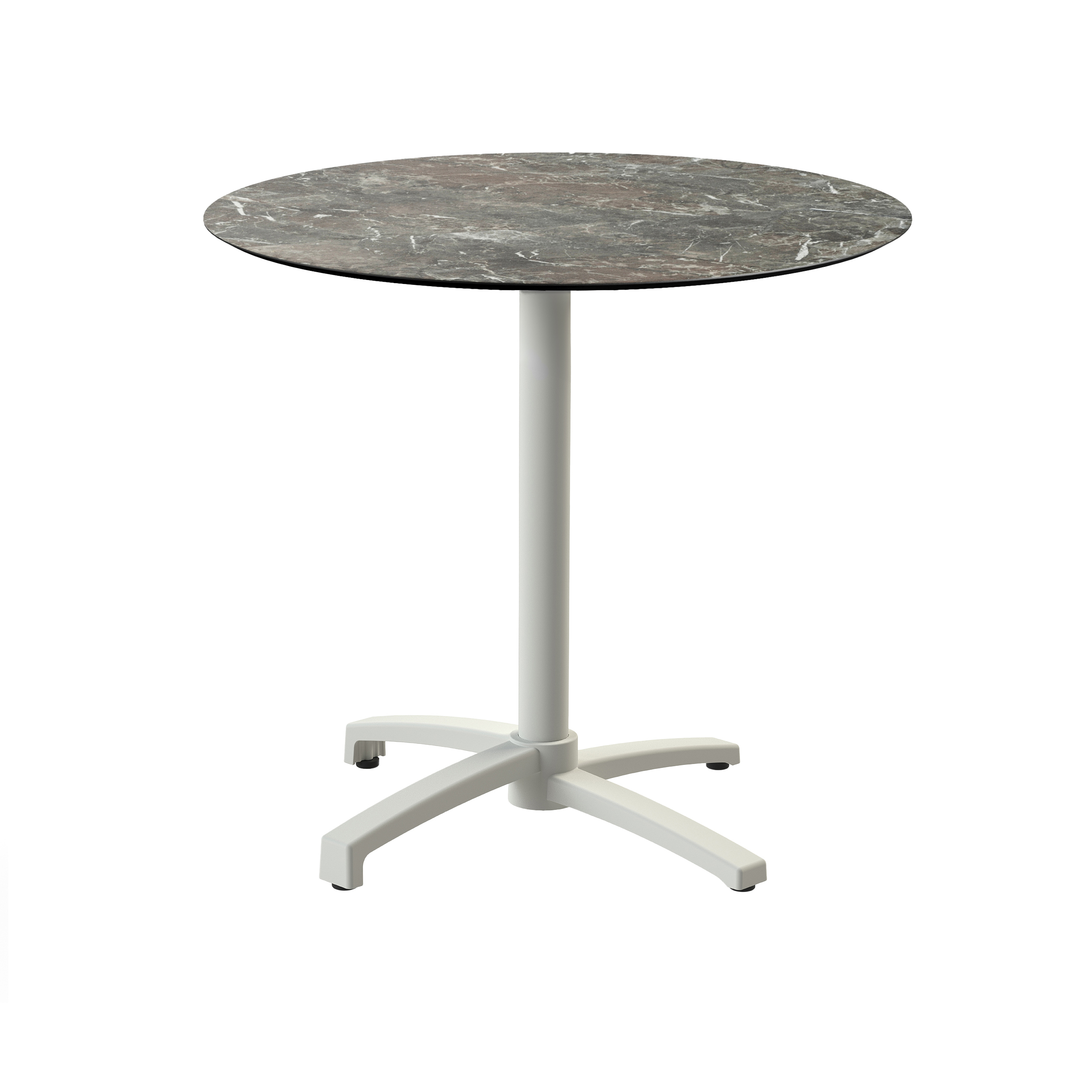 X Cross Terrastafel Zand frame + Galaxy Marble HPL Ø70 cm
