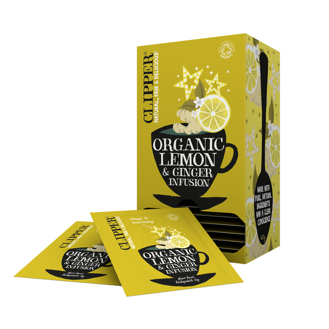 Thee Clipper infusion lemon and ginger bio 25 zakjes