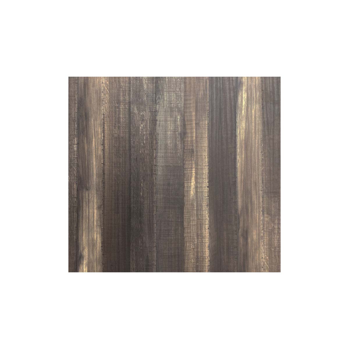 Urban Statafel wit frame + Tropical Wood HPL 70x70 cm