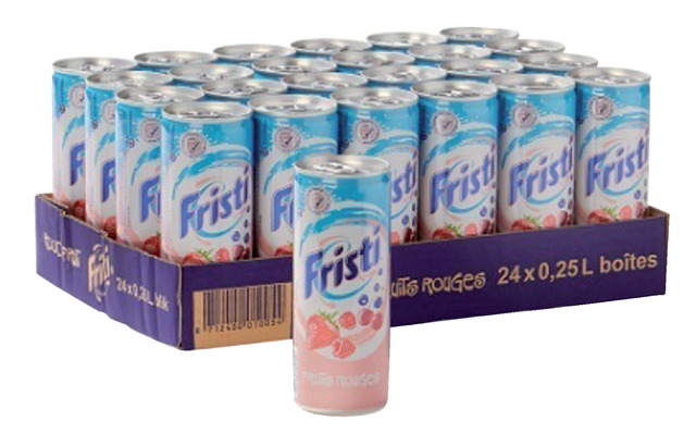 Fristi Rood Fruit drinkyoghurt blik 250ml