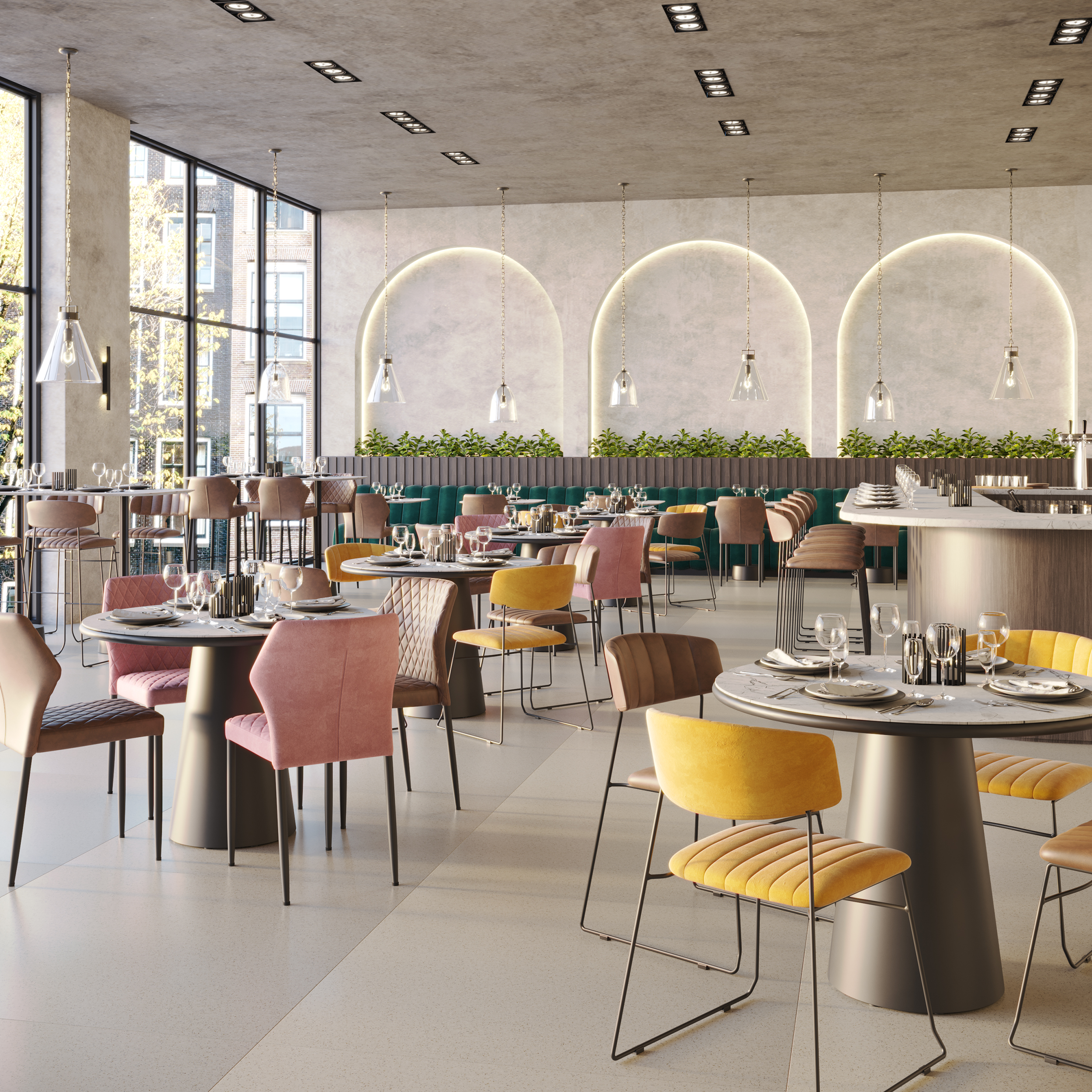 Mundo Stapelbare barkruk zwart, Kunstleder, brandvertragend, 46,5x49x105cm (LxBxH), 53102