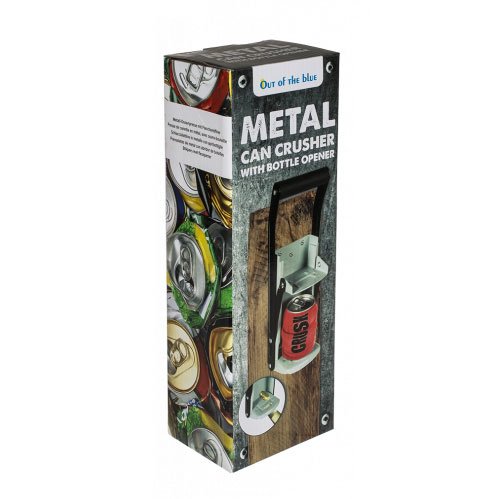 Metalen blikjespers met bieropener - Metal Can Crusher
