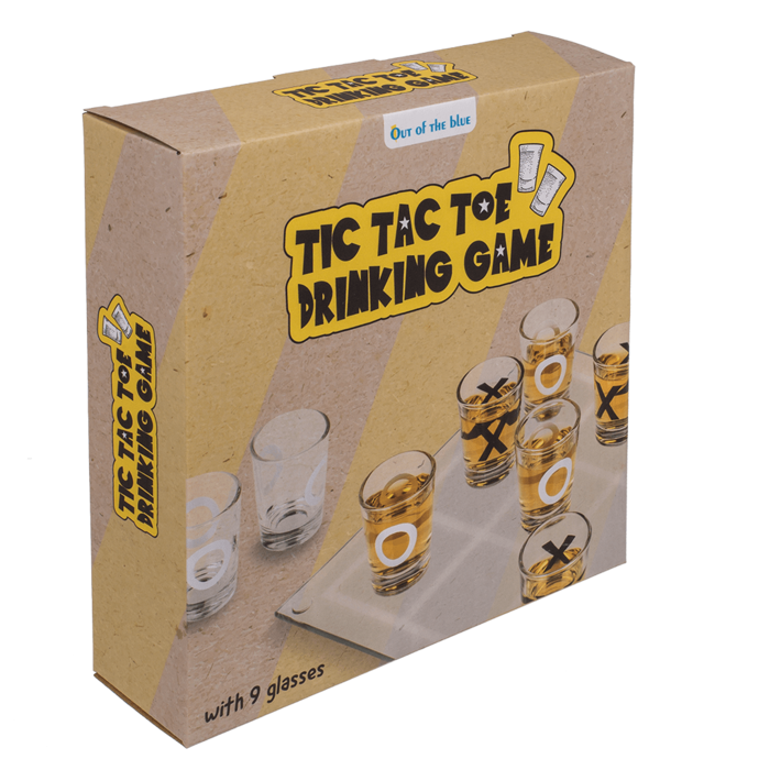 Tic Tac Toe - Drankspel - 20 x 20cm - Boter Kaas en Eieren
