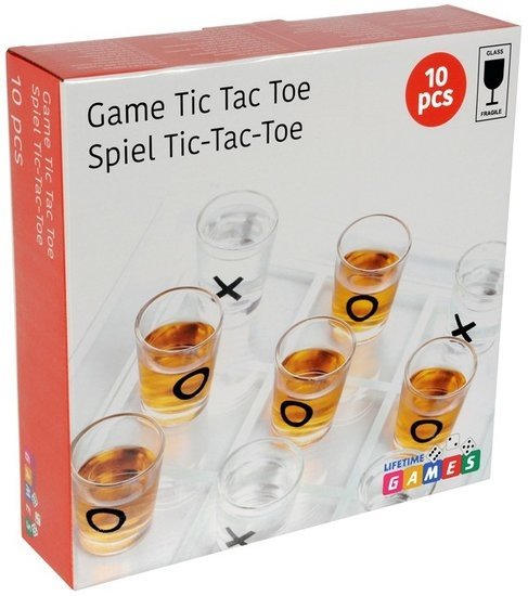 Tic Tac Toe - Drankspel - 20 x 20cm - Boter Kaas en Eieren