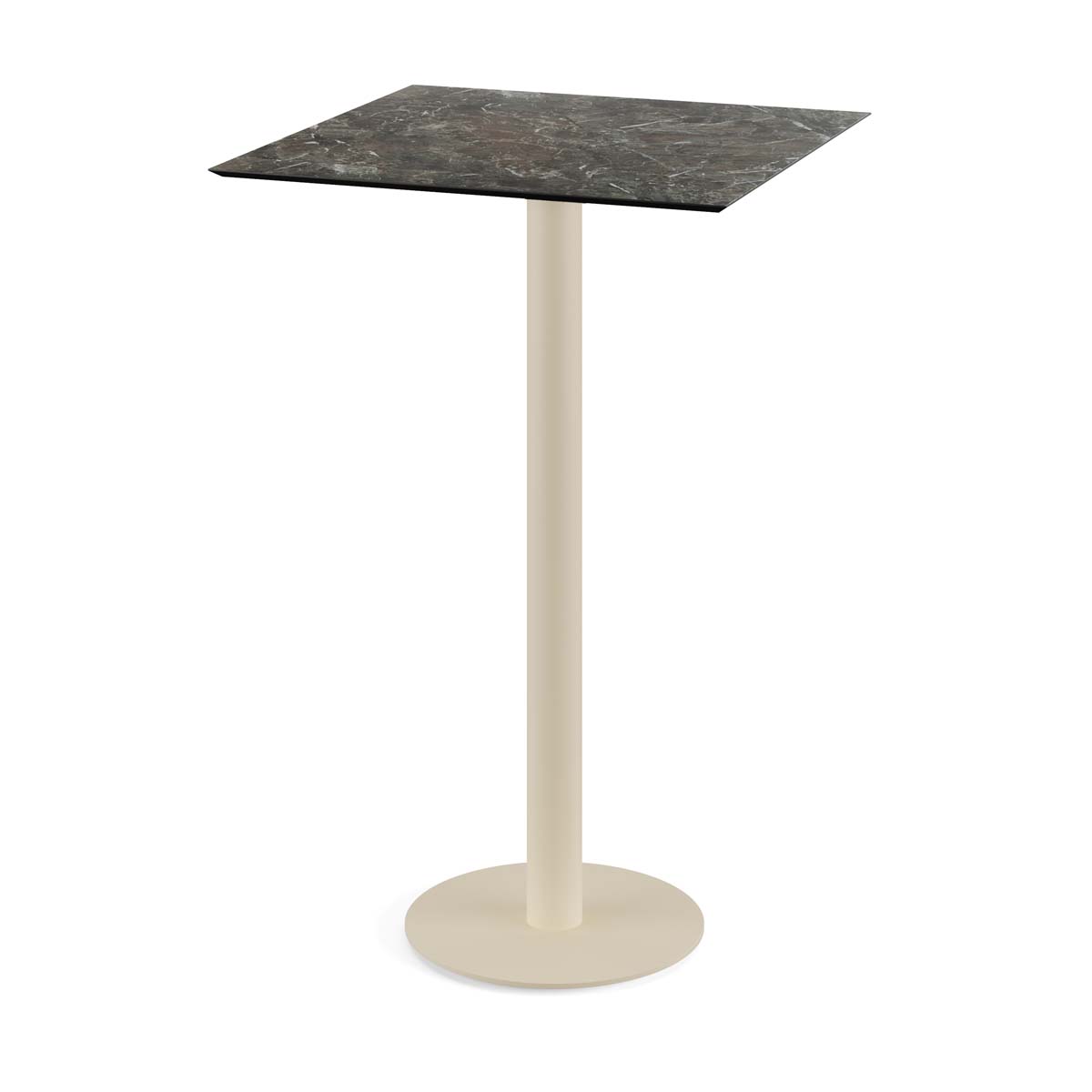Urban Statafel zand frame + Galaxy Marble HPL 70x70 cm