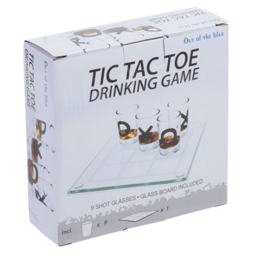 Tic Tac Toe - Drankspel - 13 x 13cm - Boter Kaas en Eieren