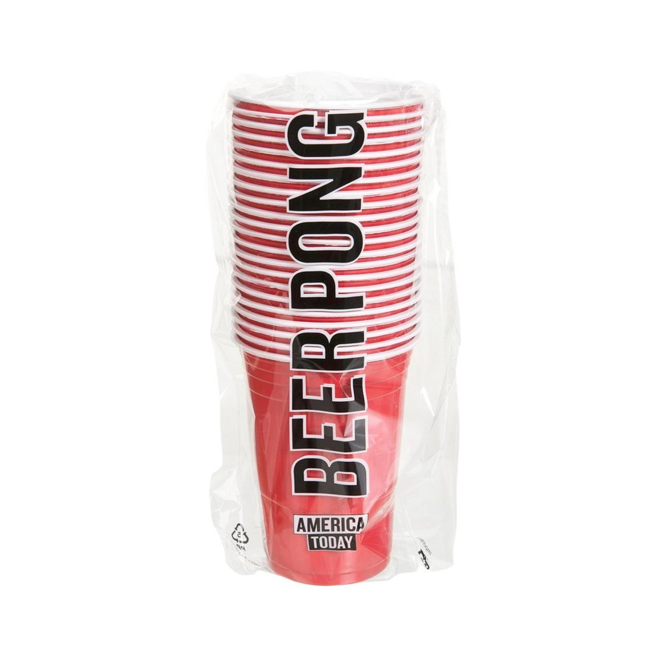 Beer Pong Set - 20 red cups, 5 tafeltennisballen en spelregels