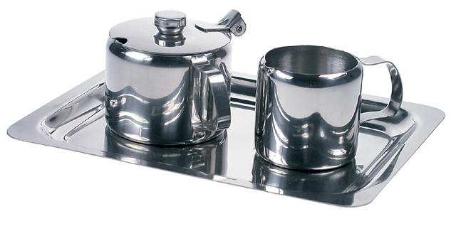 Plateau RVS tbv roomstel 199x150mm