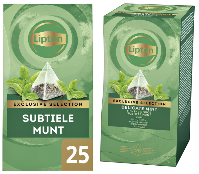 Thee Lipton Exclusive subtiele munt 25x2gr