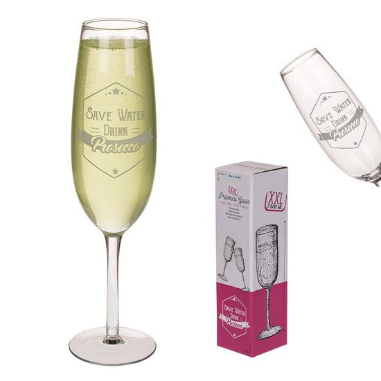 XXL Proseccoglas - 0.85L - Save Water Drink Prosecco