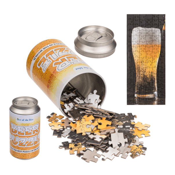 Bier puzzel - 102-delig - in bierblik giftbox