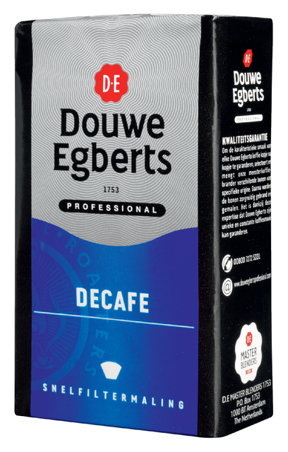 Koffie Douwe Egberts snelfiltermaling decafe 250gr