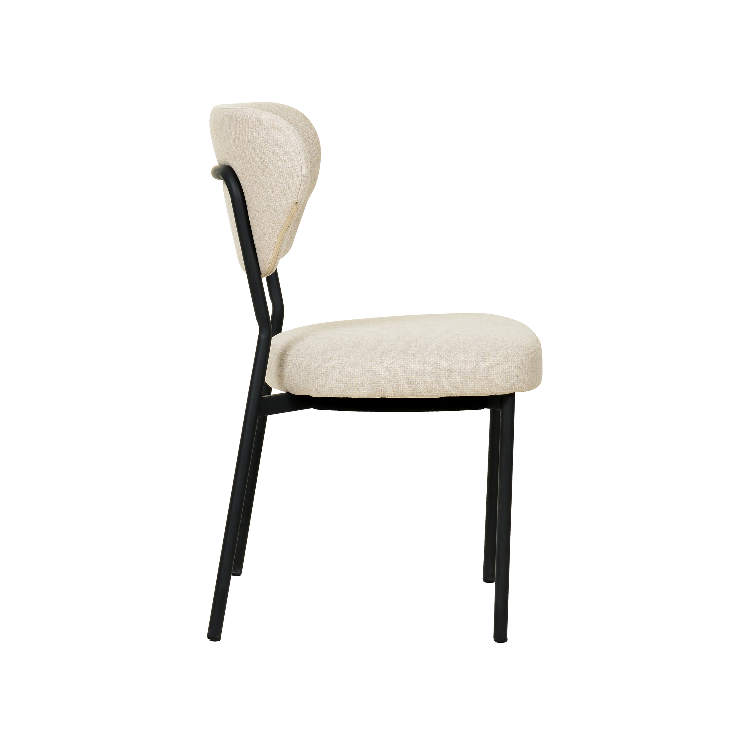 Duko Stapelbare stoel gestoffeerd - Beige