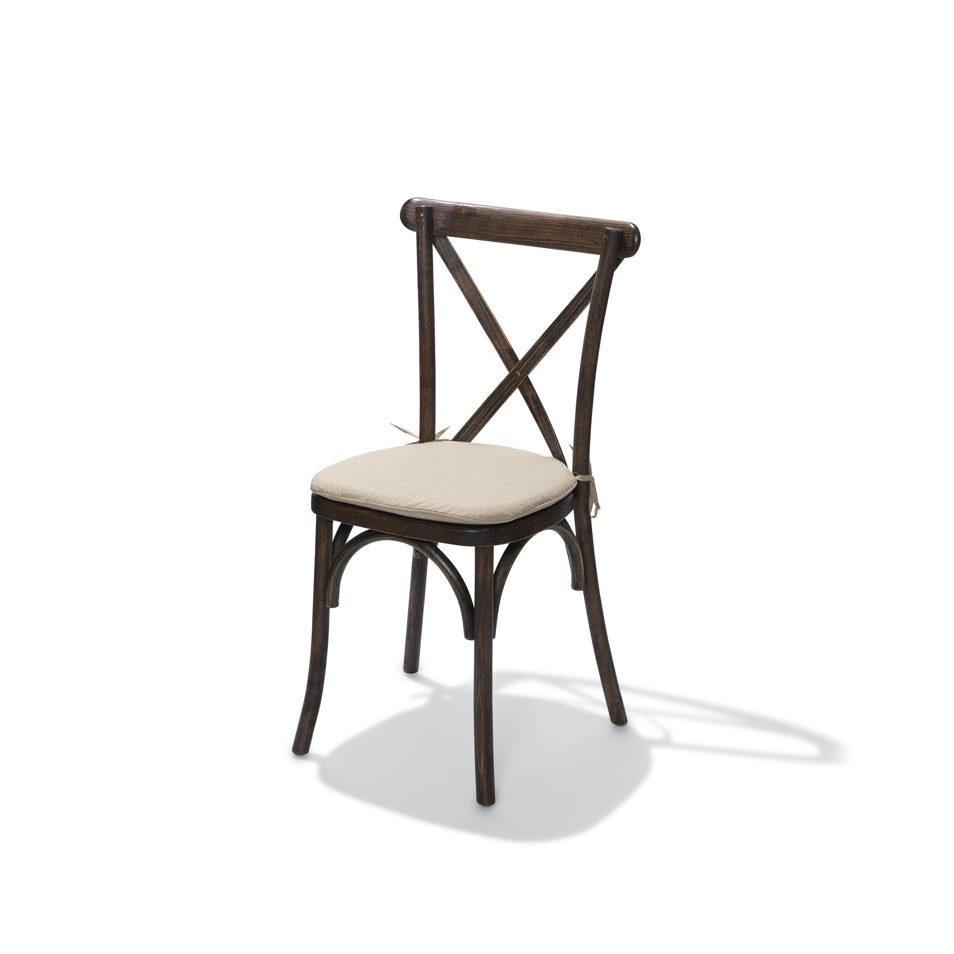 Kussen voor Crossback (bar)stoel, ecru, gewatteerd, 46x45x2cm (LxBxH), 50100CSHN