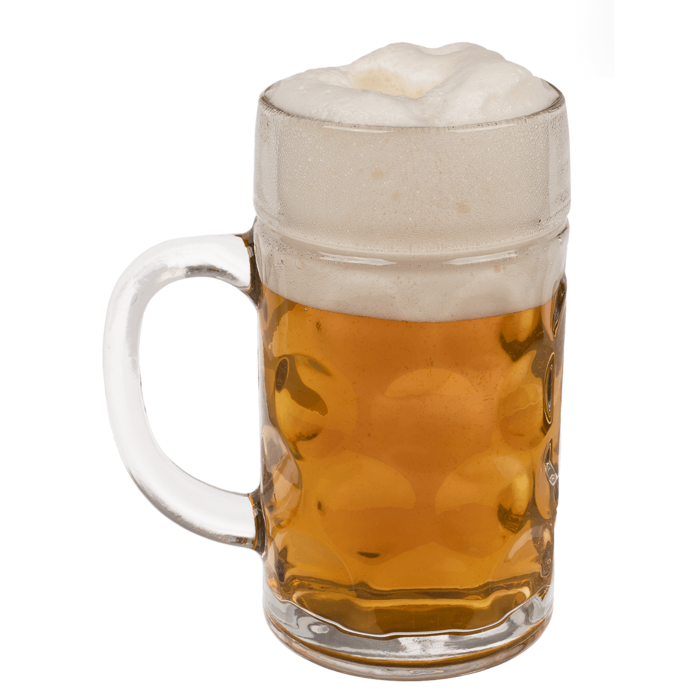 Glazen bierpul XL - 1 liter