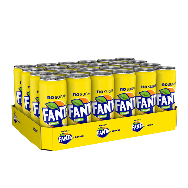 Frisdrank Fanta lemon zero blik 330ml