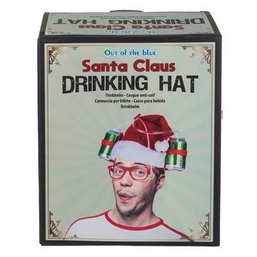 Kerstmuts met drankhouder - Santa Claus Drinking Hat