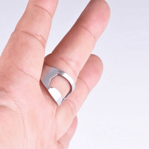 Bieropener Ring - Zilver