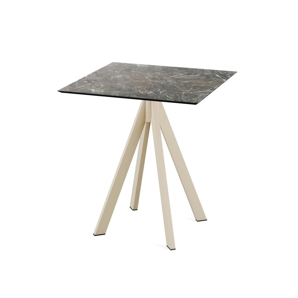 Infinity Terrastafel zand frame + Galaxy Marble HPL 70x70 cm
