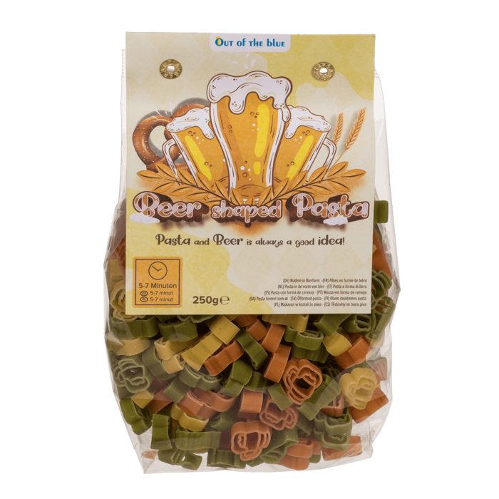 Drie­kleurige Durum Tarwe Pasta in Bier­vorm - 250g