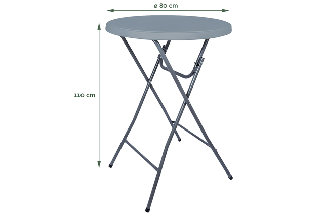 Statafel BRASQ 80cm grijs