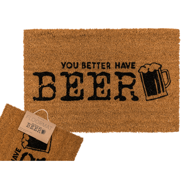 Deurmat - You better have beer - 60x40cm