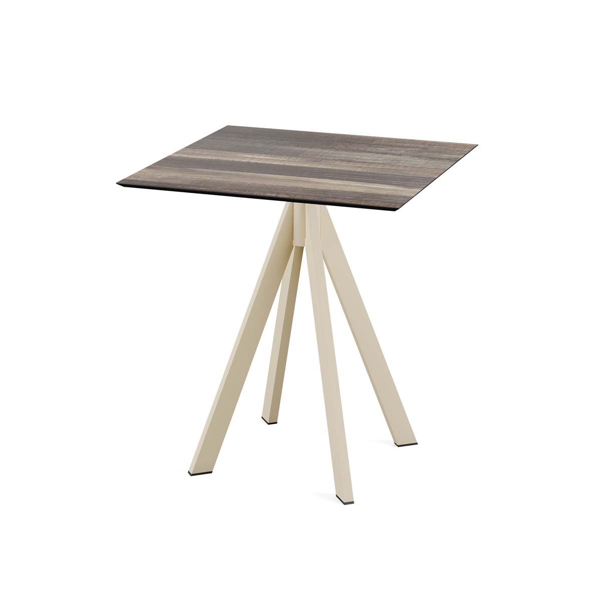 Infinity Terrastafel zand frame + Tropical Wood HPL 70x70 cm