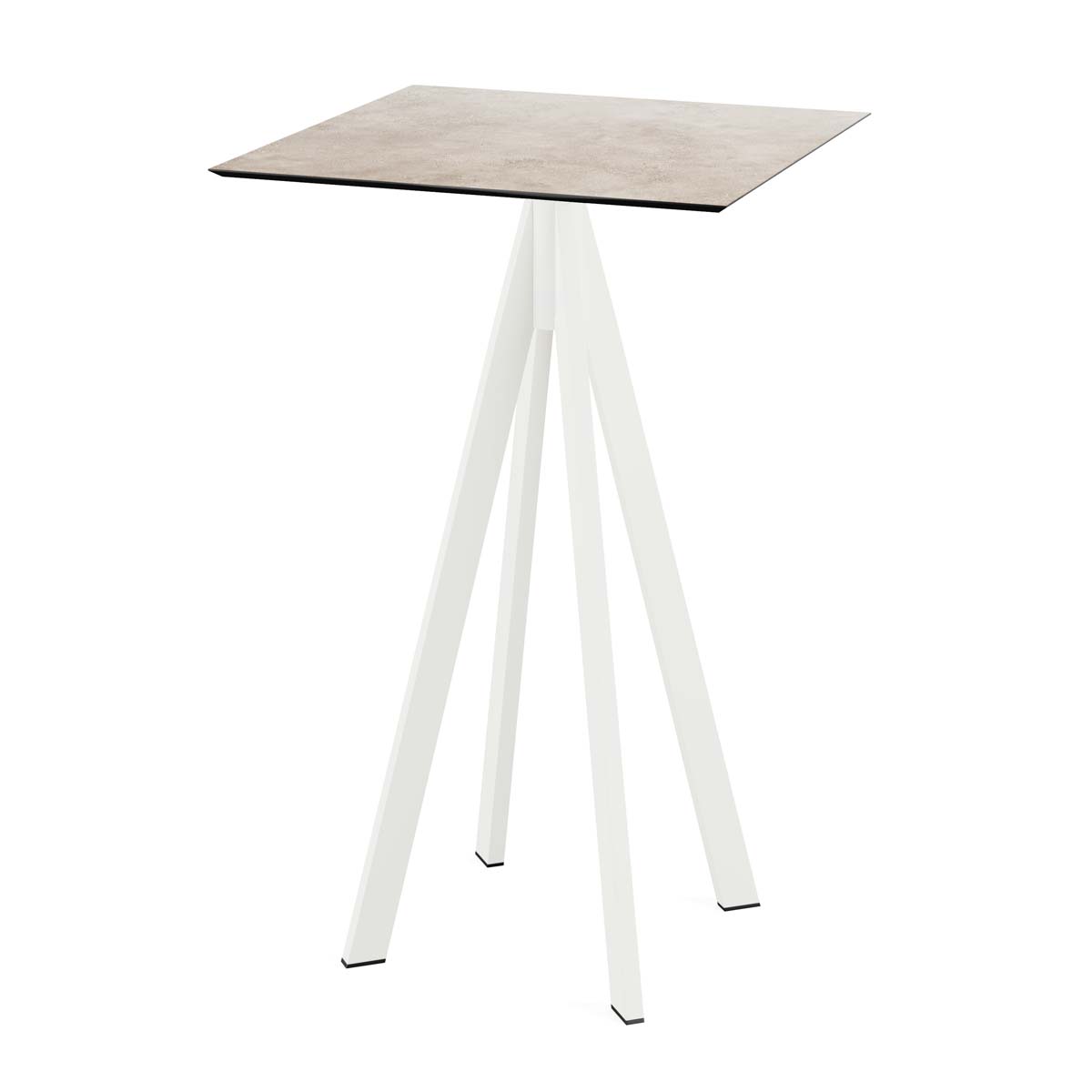 Infinity Statafel wit frame + Moonstone HPL 70x70 cm