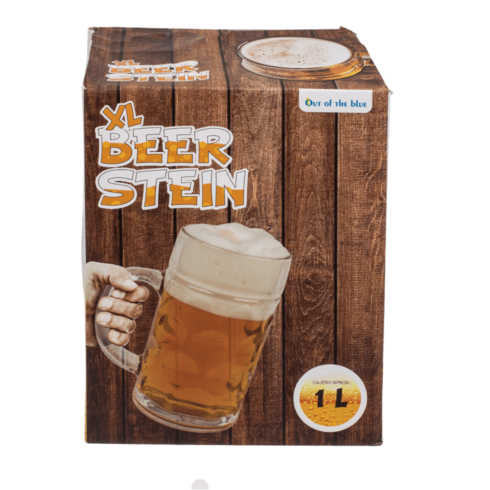 Glazen bierpul XL - 1 liter