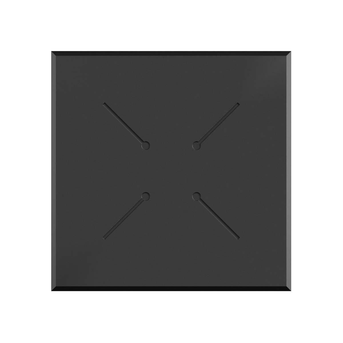 Infinity Terrastafel zand frame + Zwart HPL 70x70 cm