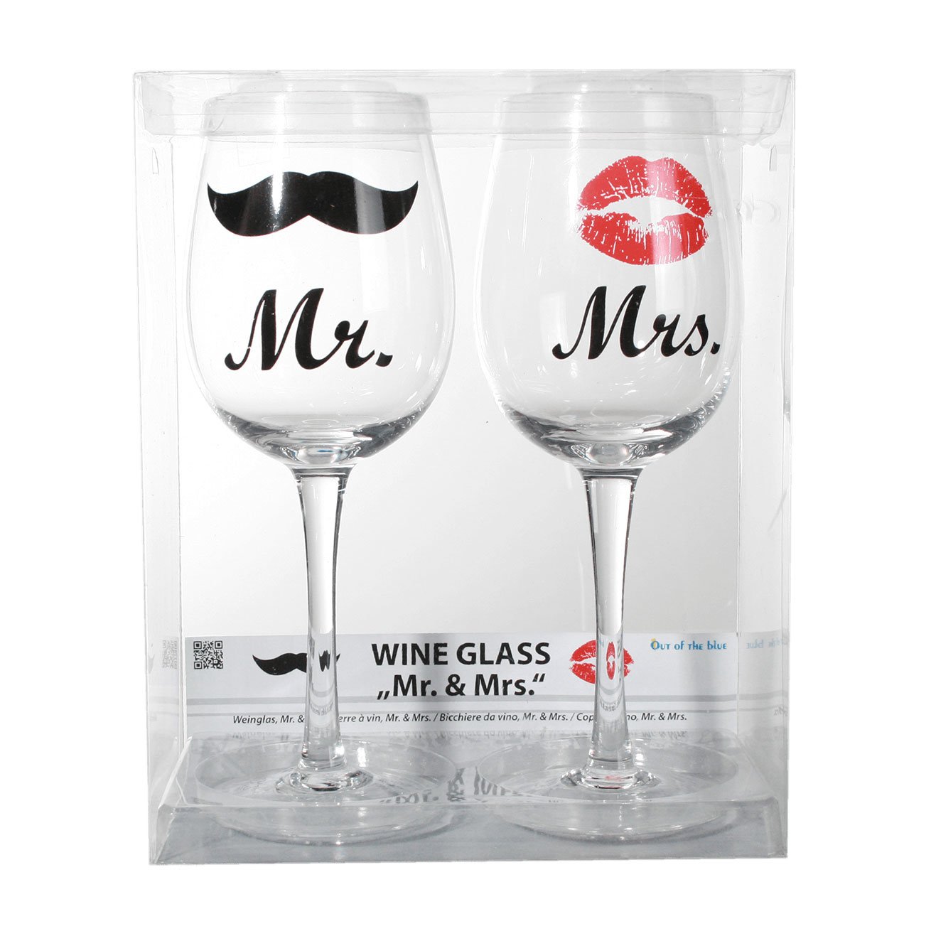 Wijnglazen Set - Mr. & Mrs. - 2 stuks - 430ml
