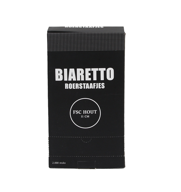 Roerstaafjes Biaretto hout 11cm 2000 stuks