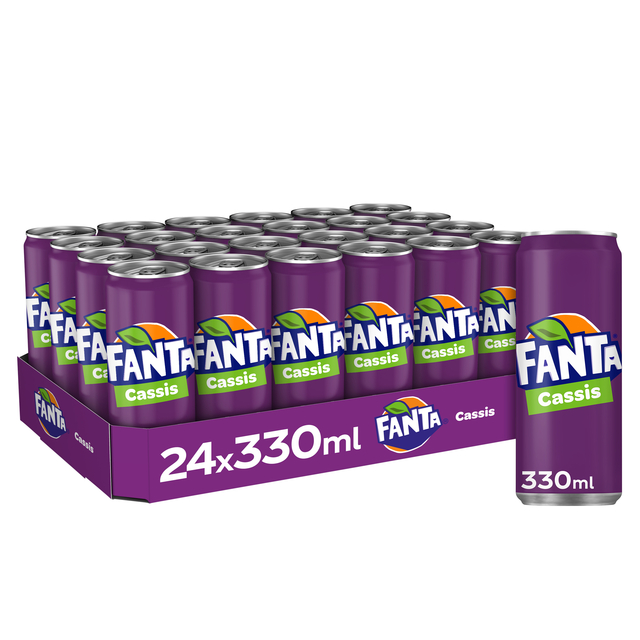 Frisdrank Fanta cassis blik 330ml