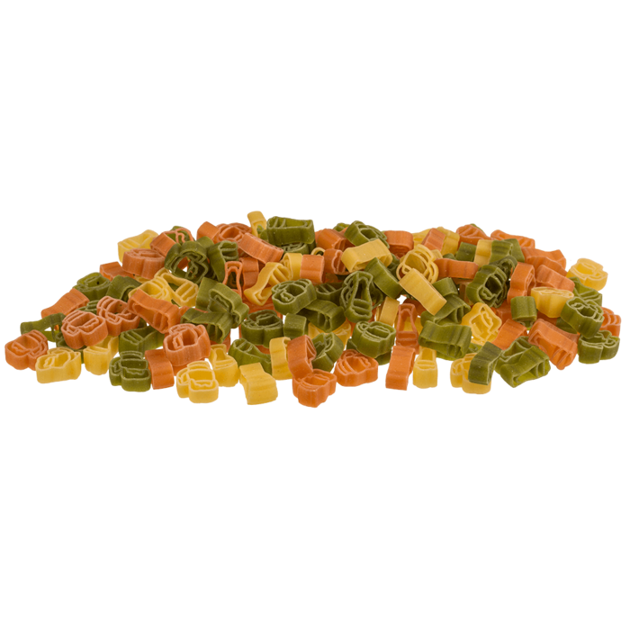 Drie­kleurige Durum Tarwe Pasta in Bier­vorm - 250g