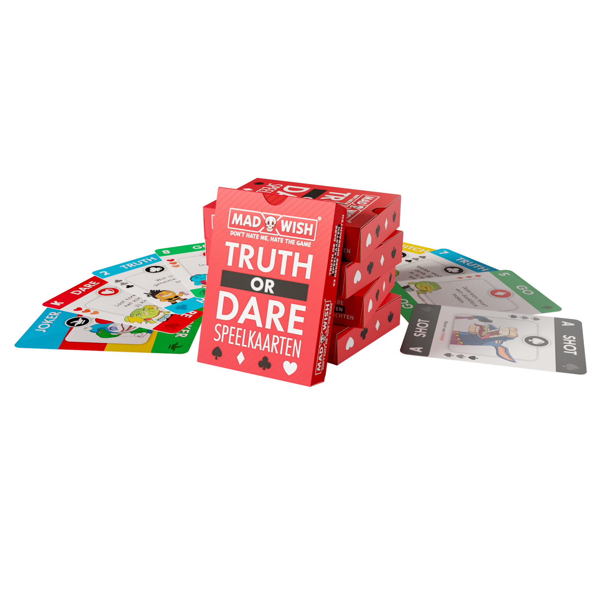 MadWish Cards - Truth or Dare speelkaarten - Drankspel (NL)