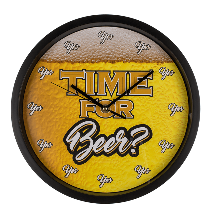 Wandklok - Time for beer - 29cm