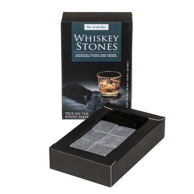 Whisky Stenen - Whiskey Stones - Zwart - In Geschenkzakje (6st)