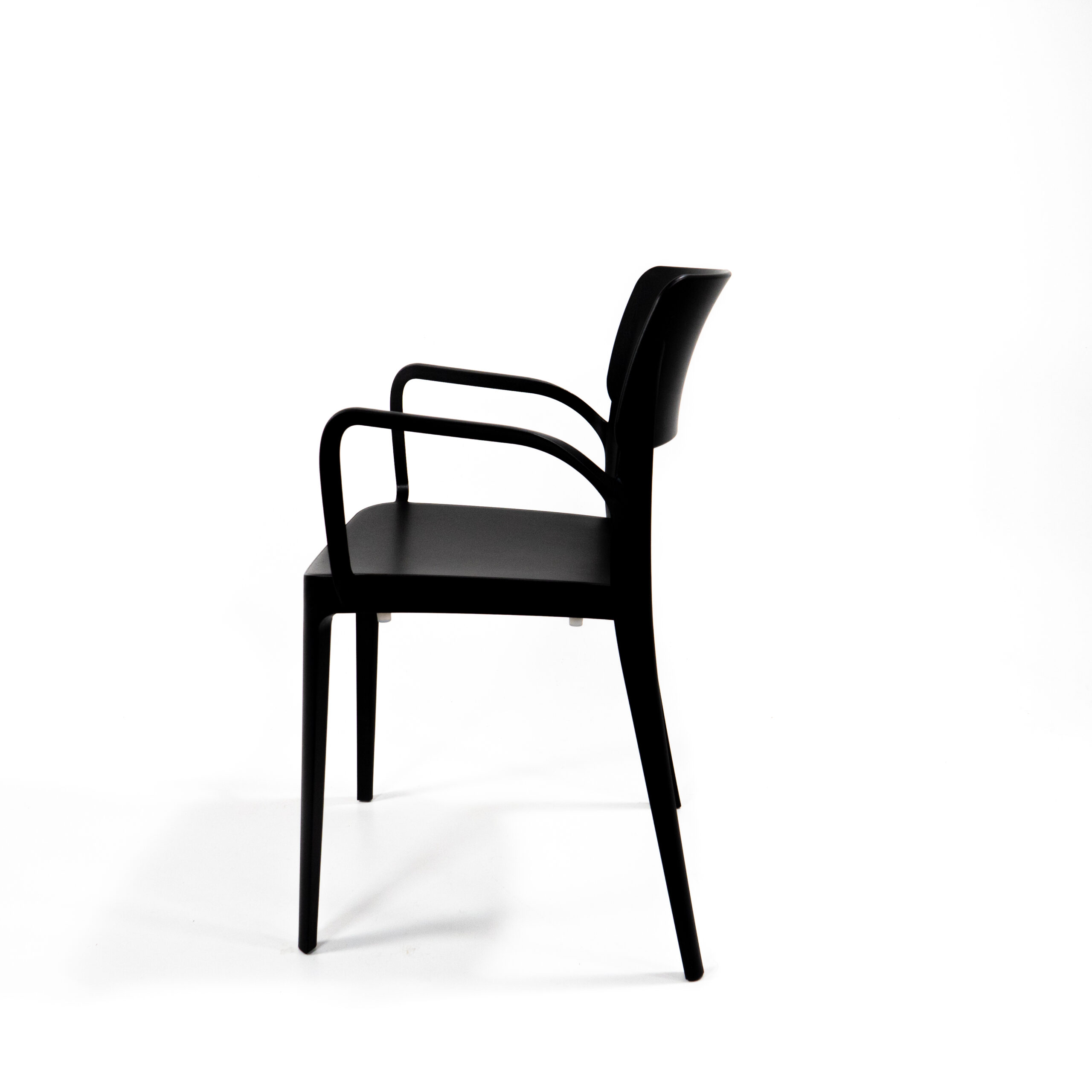 Wing Stapelstoel met armleuning zwart, 50920 