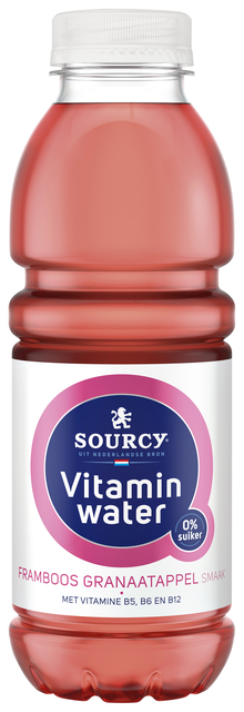 Water Sourcy vitamin framboos/granaatap. fles 0.5l