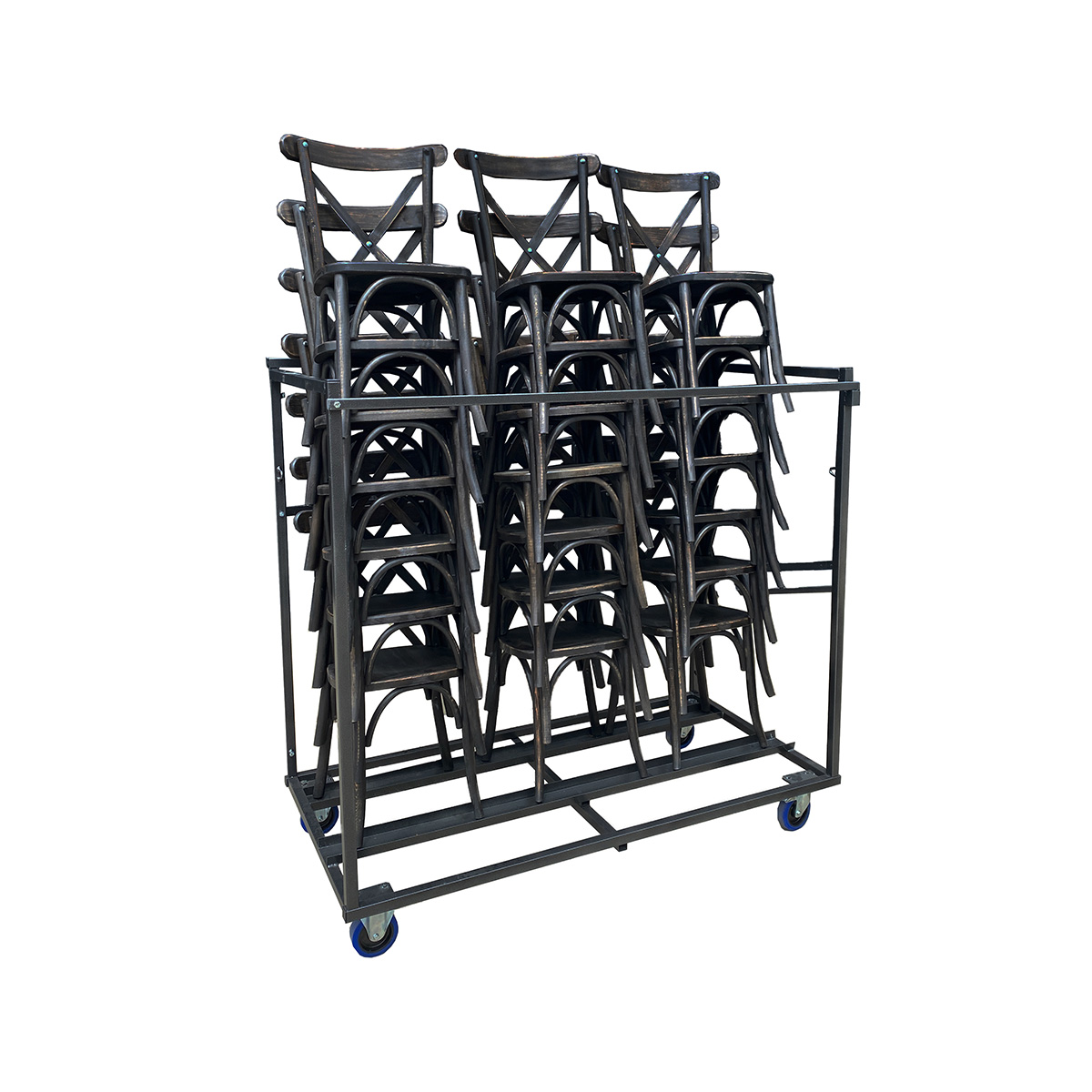 Trolley Crossback/Napoleon/Tiffany, voor max 27 Weddingchairs, 160x83x149cm (LxBxH), T91900