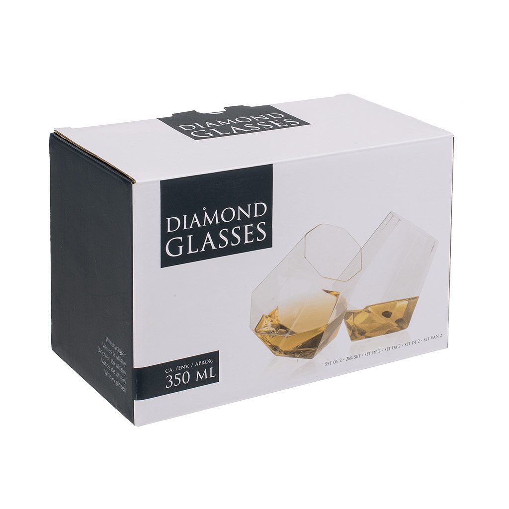 Diamant Whisky Glazen Set - 2 stuks - 350ml
